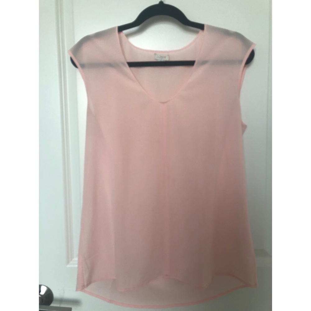 JCrew Factory Cap-Sleeve Shirttail Blouse